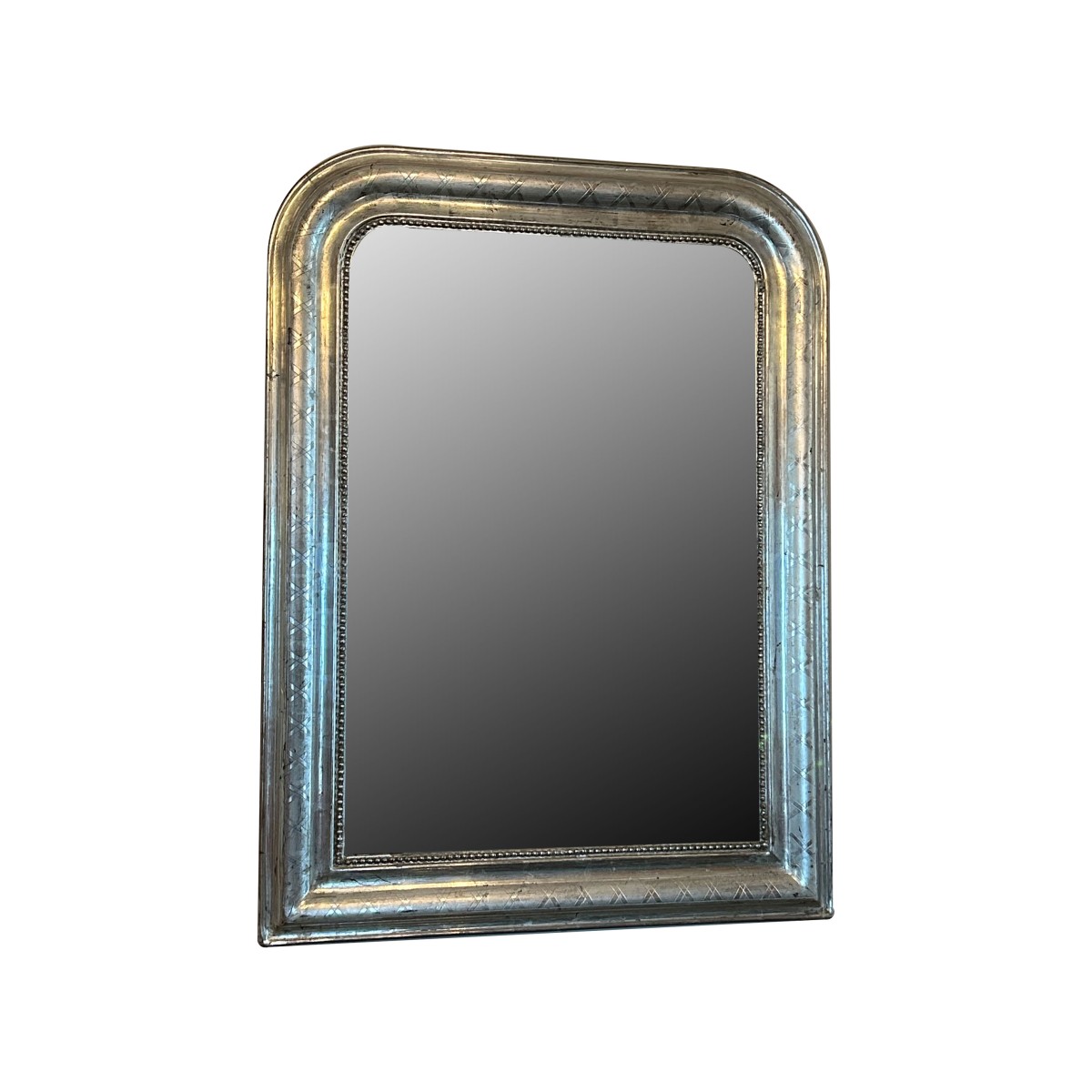 Antique French Louis Philippe Silver Gilt Mirror - Royal Antiques